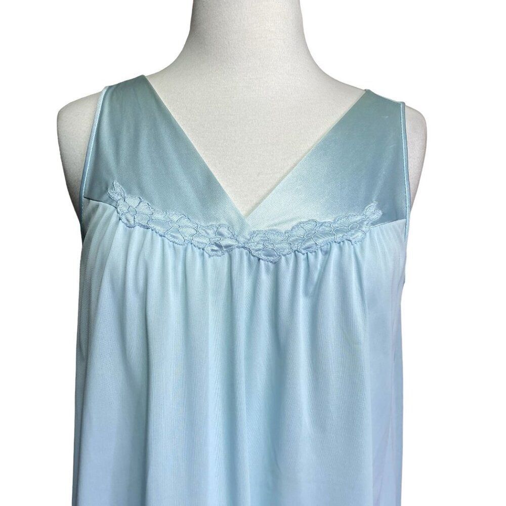 Vanity Fair Blue Nightgown Size Medium - Picture 4 of 6